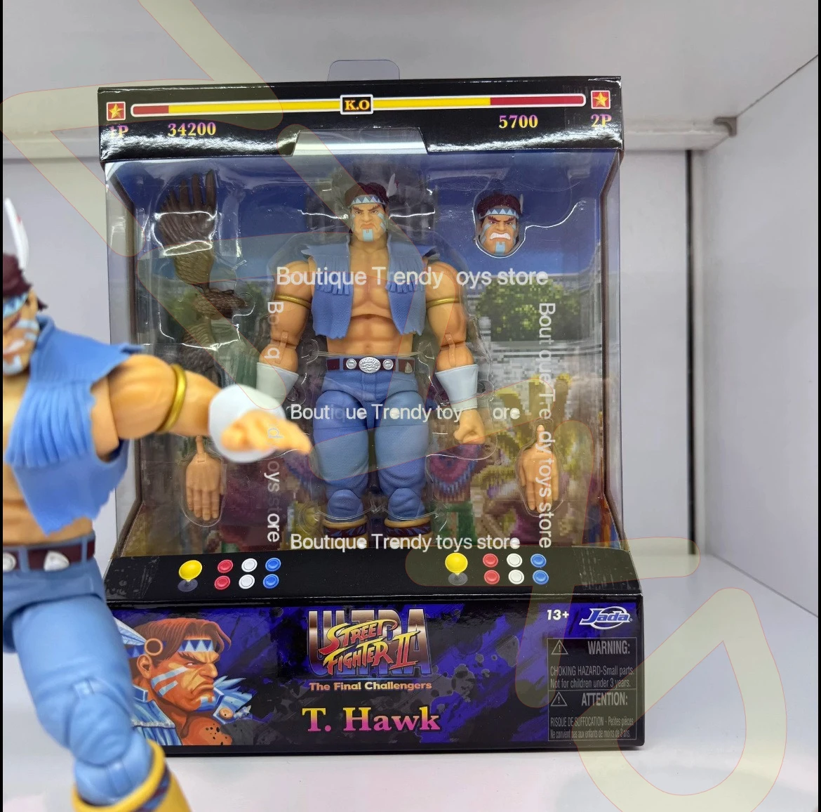 

New Jada Toys Street Fighter II 1/12 Scale T. Hawk 6 Inch Articulated Action Figure Collectible Model Toy