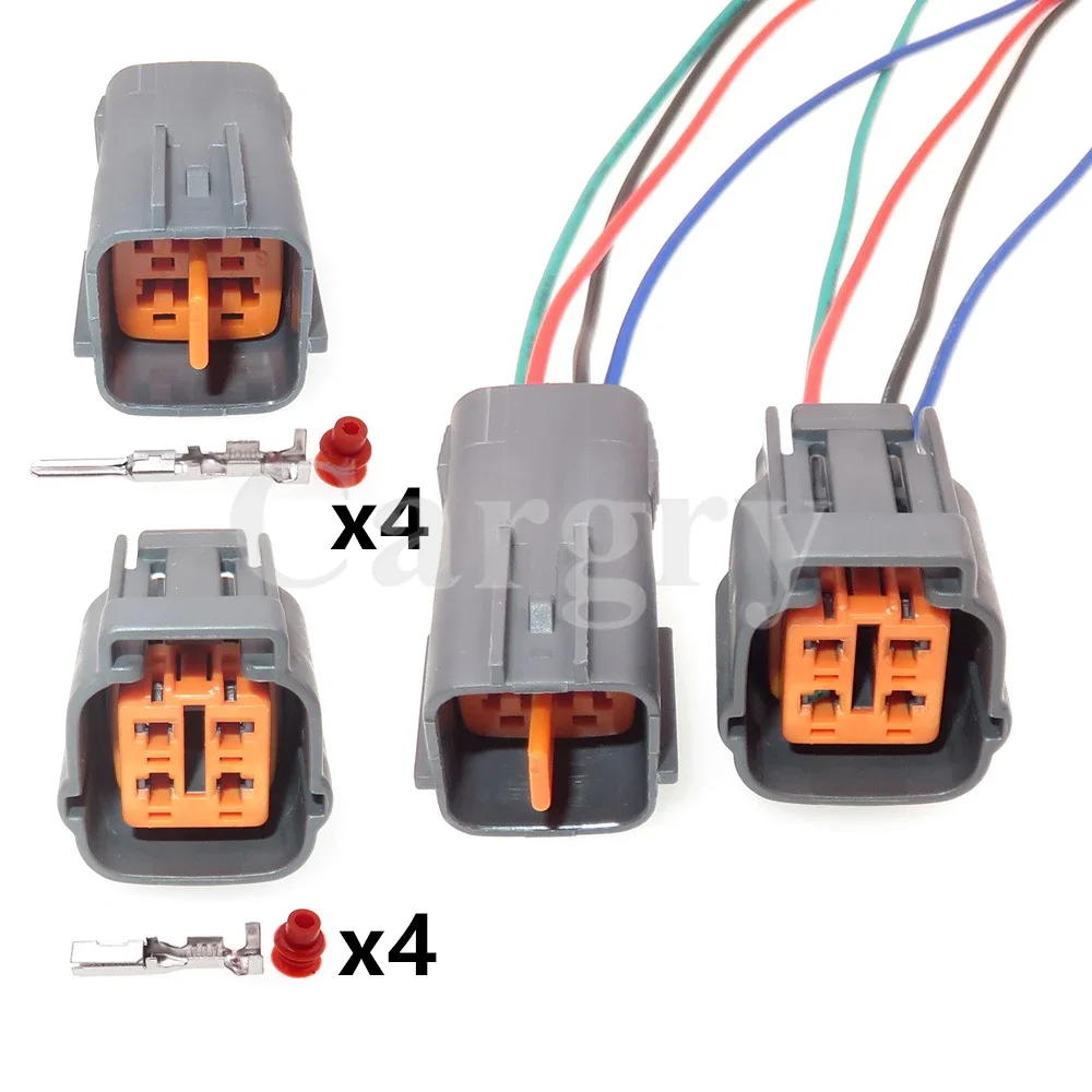 

1 Set 4P 6195-0018 6195-0015 AC Assembly Car Oxygen Sensor Male Female Docking Wire Connector Car Sealed Cable Socket