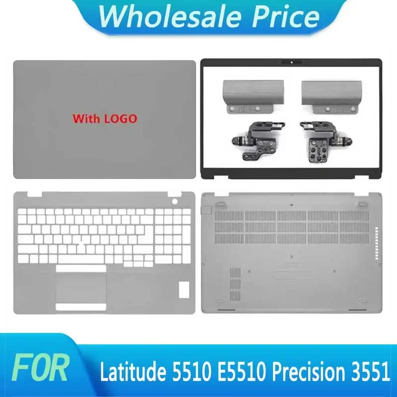 

Новинка для ноутбука Dell Latitude 5510 E5510 Precision 3551, задняя крышка ЖК-дисплея, передняя панель, верхняя часть упора для рук, нижняя часть корпуса, петли для клавиатуры