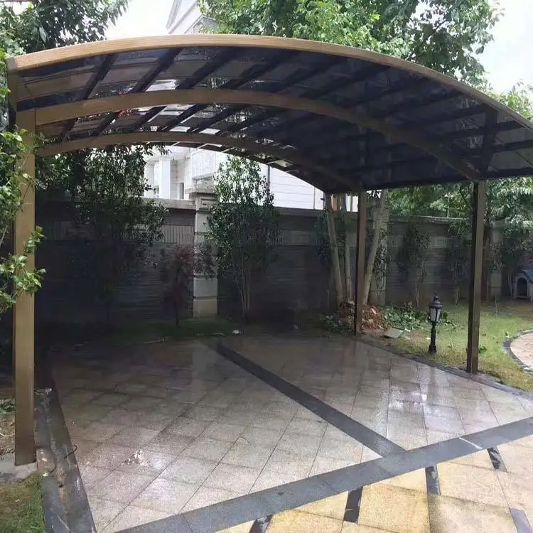 Household Aluminium Alloy Frame Acrylic Material Rainproof Car Shelter Heavy Duty Car Parking Easy To Assemble Outdoor Carport