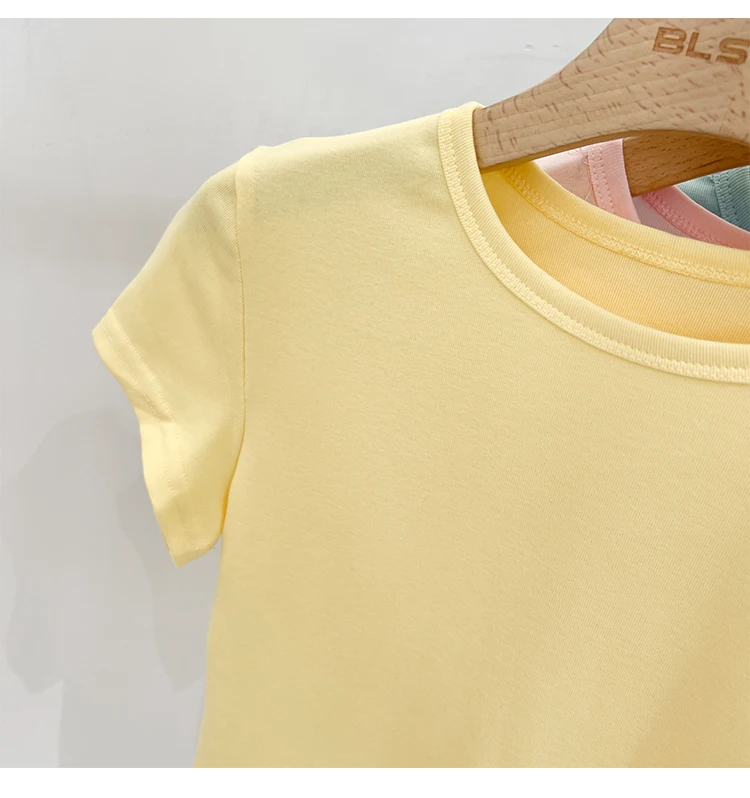 Zjaiss 2026 Sommer Neues Design Slim Fit Basic Top Trendiges Damen Baumwoll-Kurzarm-T-Shirt Einfarbig Vielseitiges O-Neck Tee – Detail 29