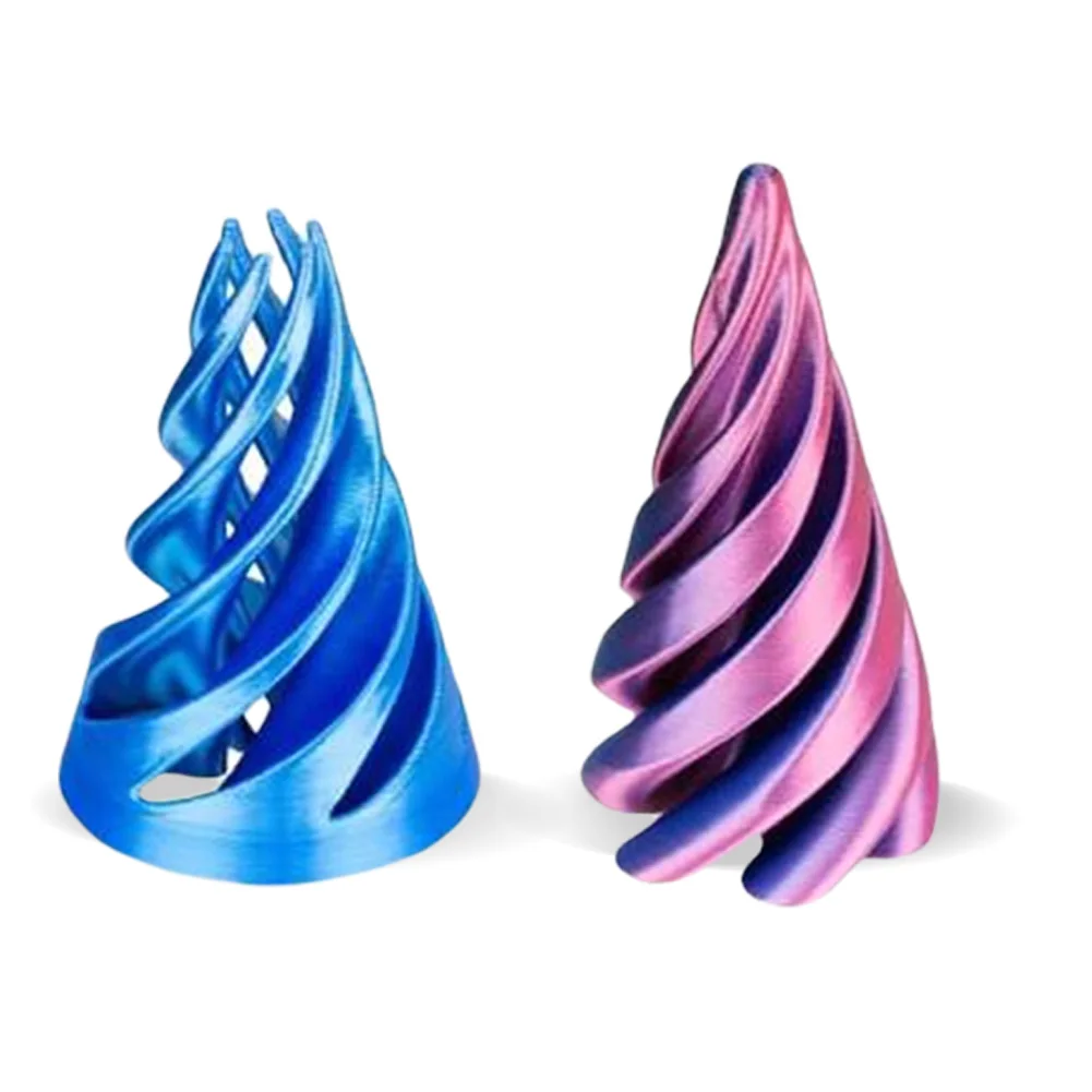 3D Printed Spiral Cone Toy Stress Relief Fidget Toy Impossible Pyramid Passthrough Sculpture Mini Vortex Thread Illusion Ornamen