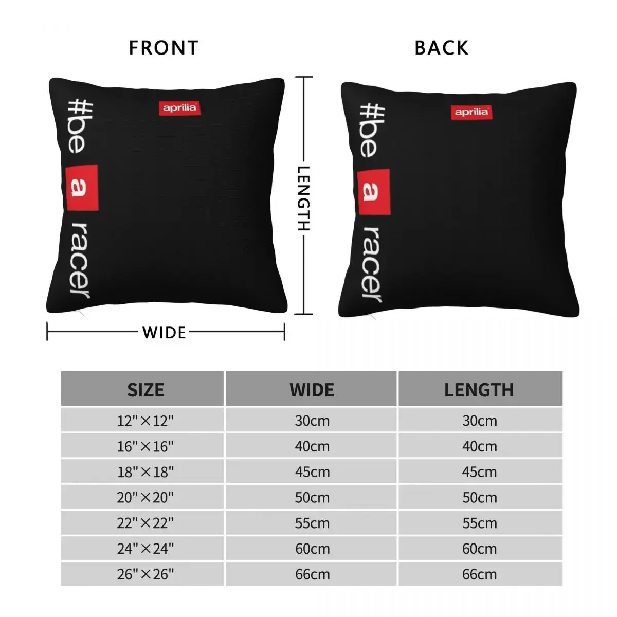 Aprilia Be A Racer Square Pillowcase Pillow Cover Polyester Cushion Decor Comfort Throw Pillow for Home Bedroom