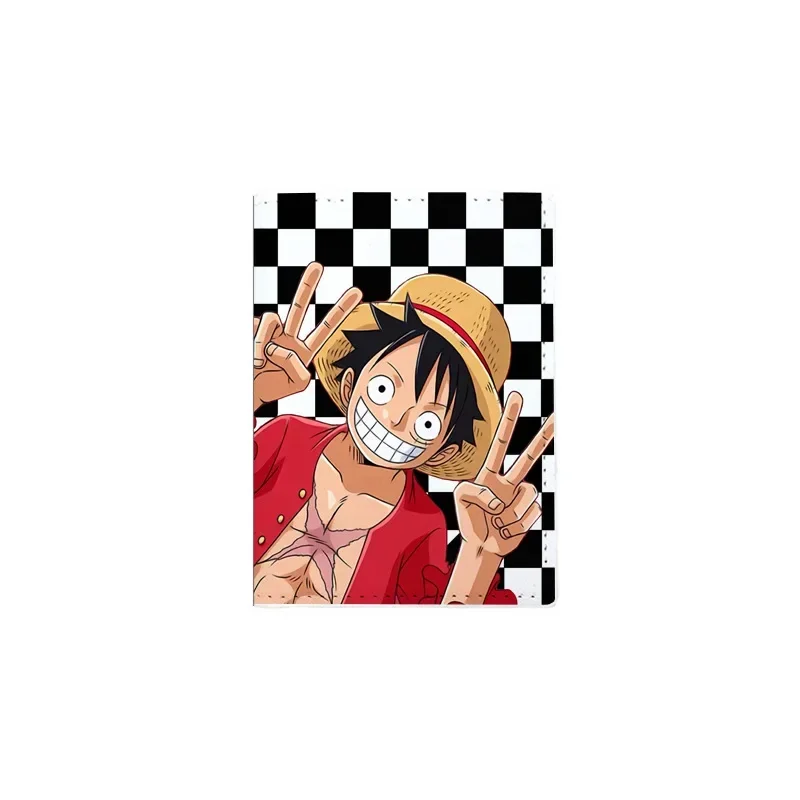 Anime Travel Accessories One Piece  Luffy Zoro Passport Holder PU Leather Women Travel Passport Cover Case Card ID Holders