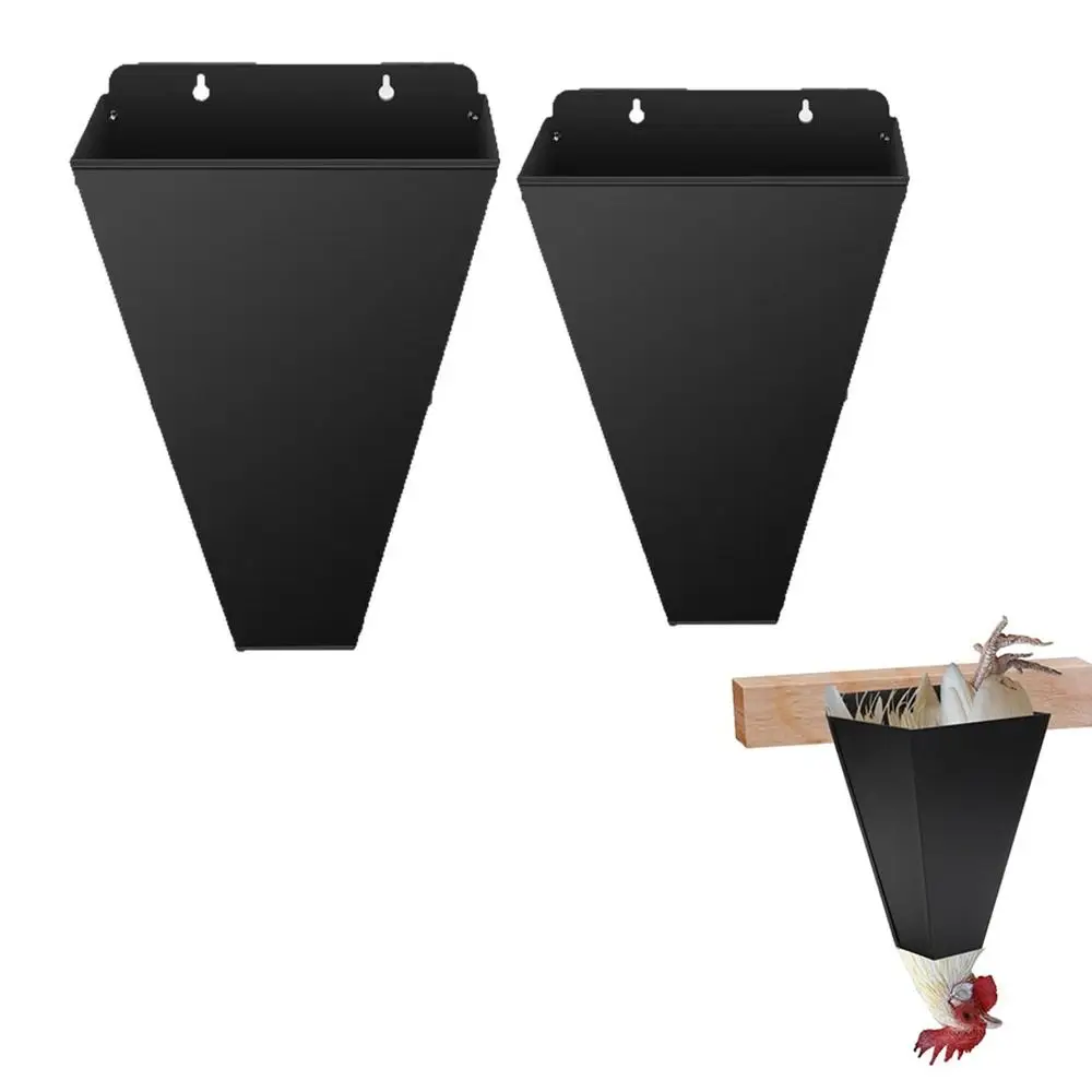 

Прочный металлический конус-воронка для разделки курицы с плоской задней стенкой, настенное крепление, оборудование для самостоятельной обработки птицы