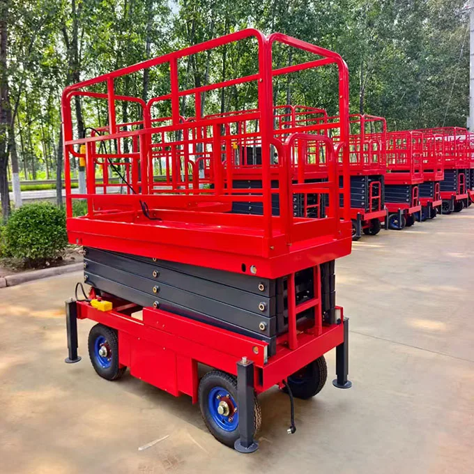 8m High Quality Mobile Scissor Lift Tables 500kg Load Capacity Industrial Lifting Equipment with CE Certification