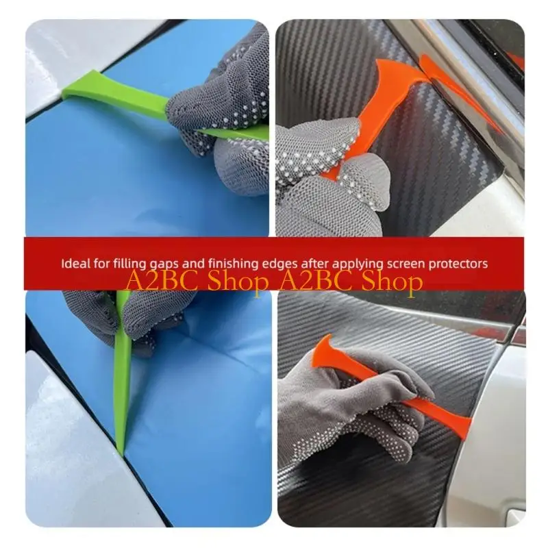 A2BC Vehicle Body Wiping Scraper Body Filler Spreader Car Film Squeegee with Rounded Corners for Glass Film Work