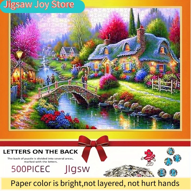 

Пазл, бумажный пазл для самостоятельной сборки, пазл с пейзажем загородного коттеджа, пазл для взрослых, подходит для домашнего отдыха, подарок на праздник