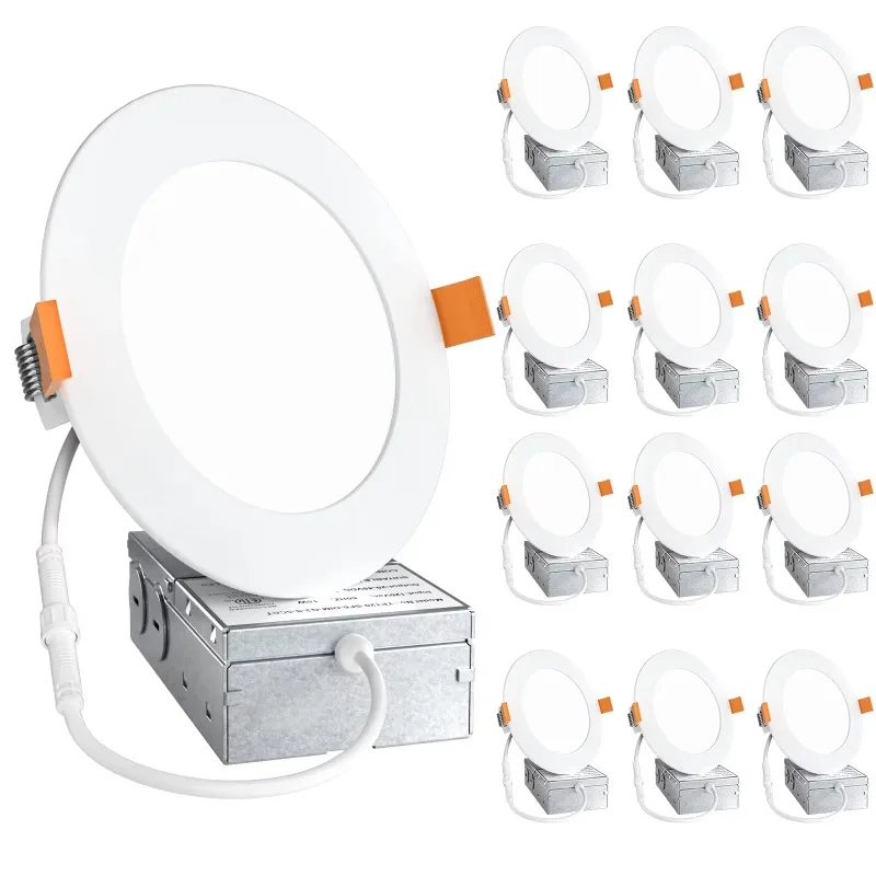 

Round Square Ultra-thin High Brightness 9w 12w Dimmable 4-inch 6-inch Recessed Ceiling Light