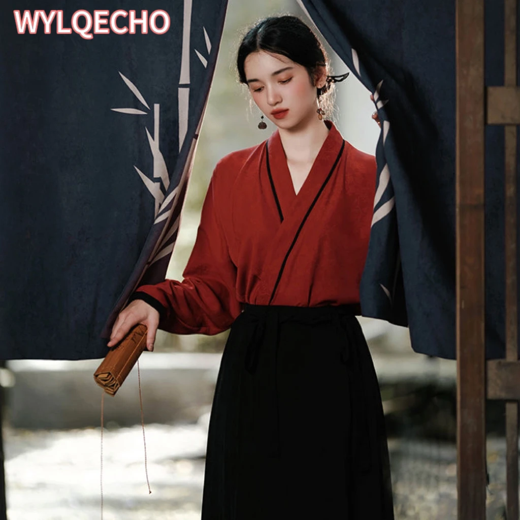 Pferd Gesicht Rock Hanfu Original chinesische Ming Dynastie Frauen traditionelles Kleid bestickten Rock täglich Pferd Gesicht Pony Röcke