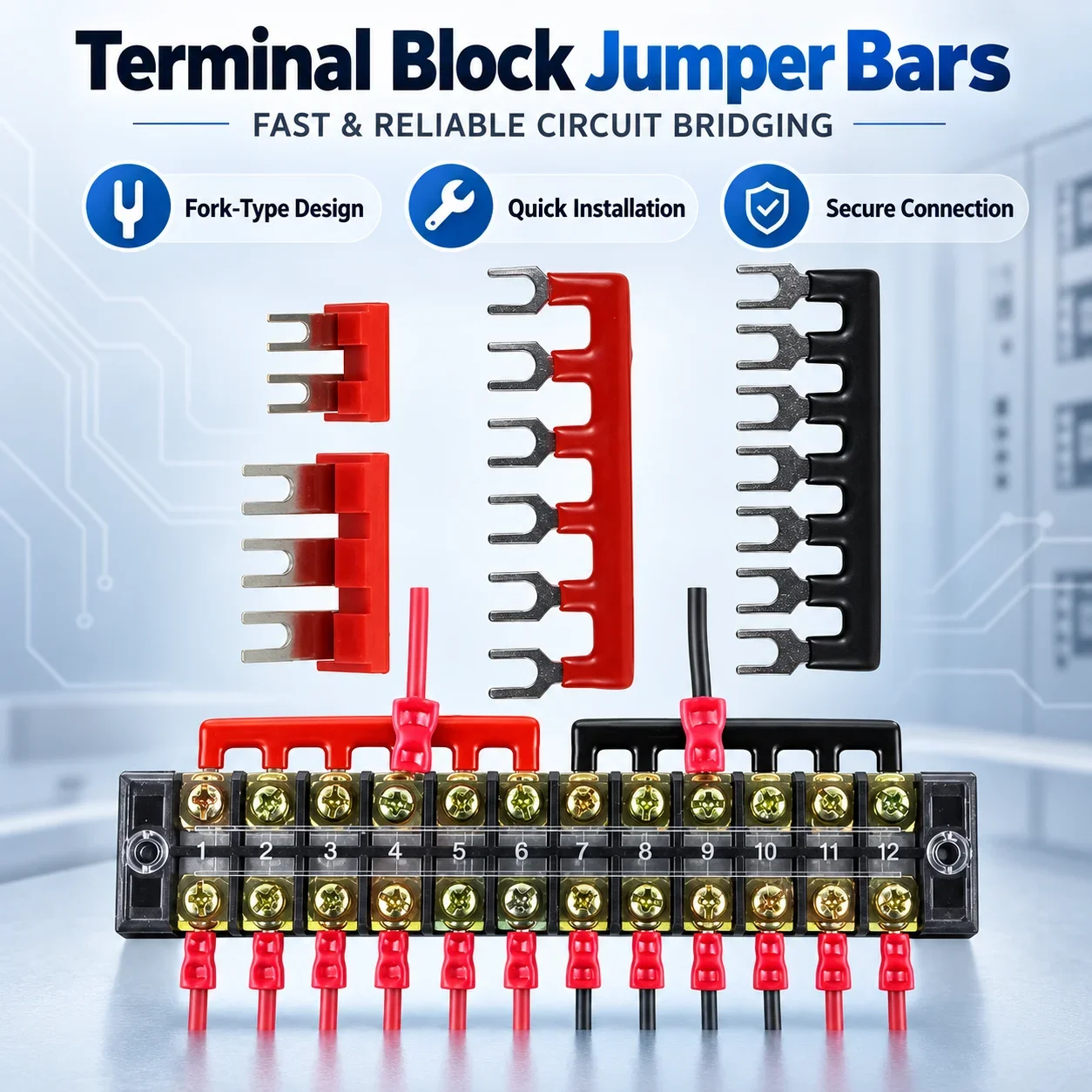 TA/TB/TD/TBC/TBD/TBR/JF5 Electronic Terminal Connection Strip Short-Joint Clip CJX2 Coupling Part for Circuit Connection