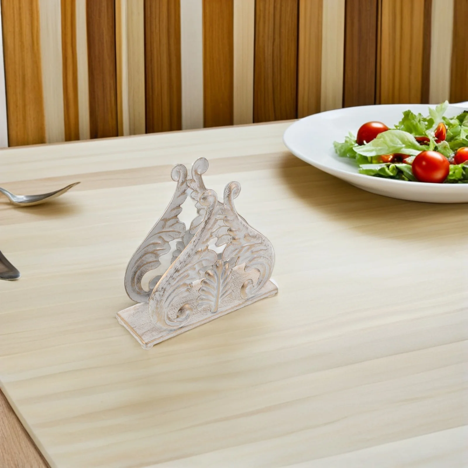 

Vintage Iron Napkin Holder Rustic Upright Paper Towel Dispenser Stand Dining Table Kitchen Countertop Tissue Holder