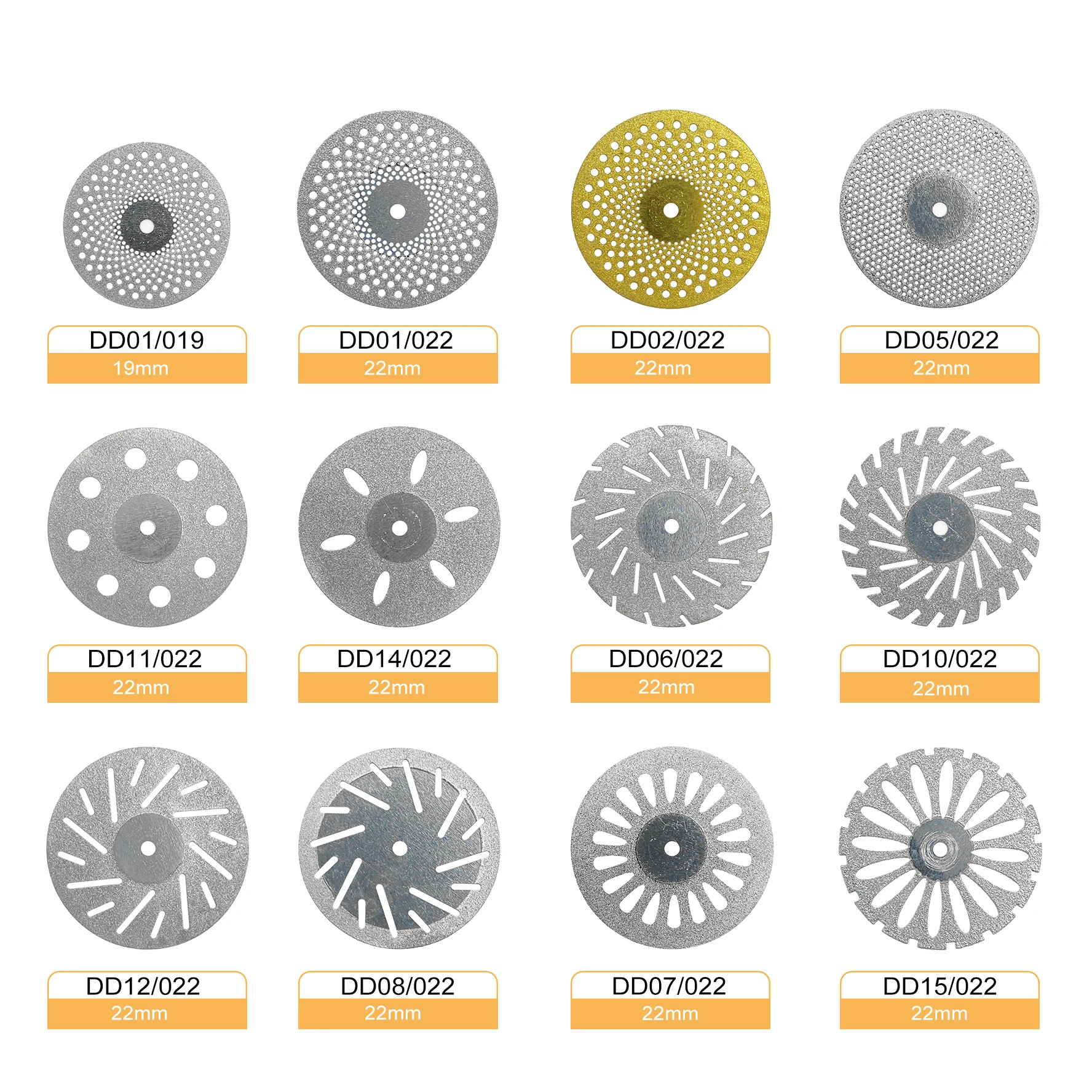 WELL CK 5 piezas disco de diamante de doble cara, herramienta de corte de grano, grosor de laboratorio Dental, 19mm/22mm