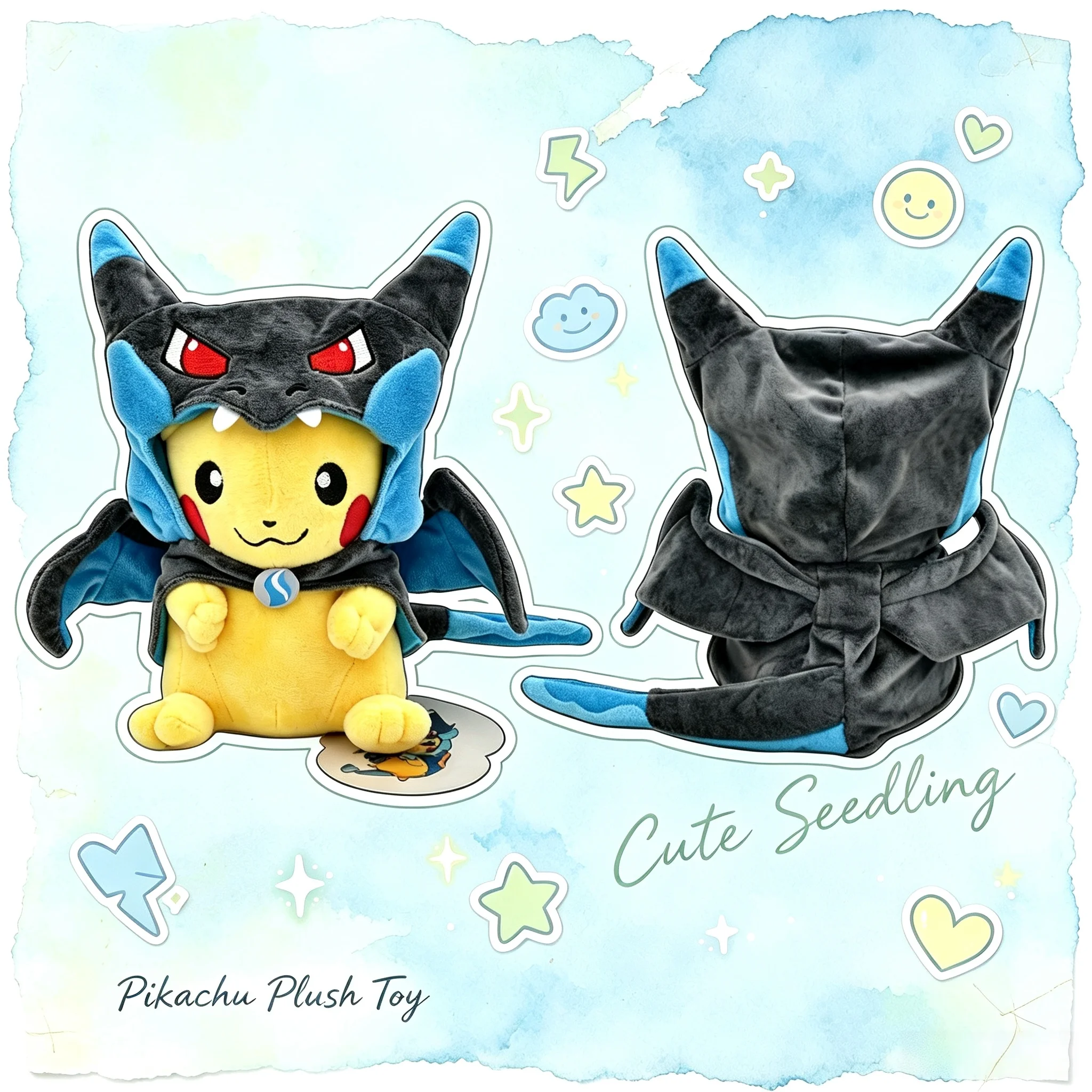 Peluche de Pokémon de 20-30CM, Suave, para Cosplay, Eevee, Lucario, Charizard, Decoración para Dormitorio y Sofá, Regalo Sorpresa de Cumpleaños o Navidad para Niños