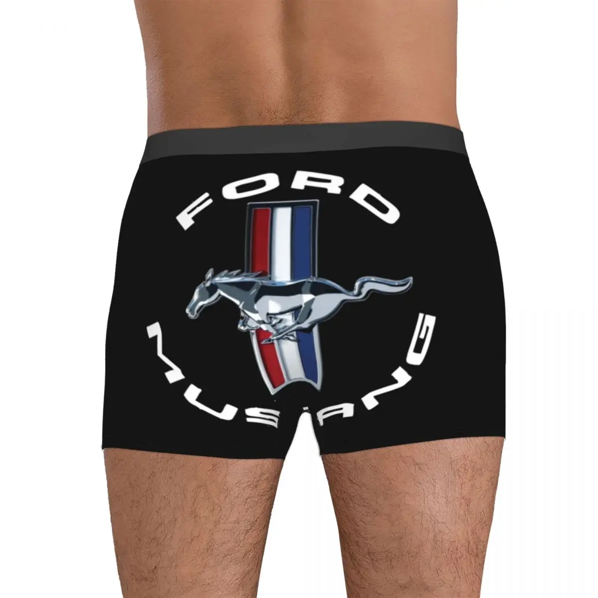 Boxer Underpants Shorts Ford Mustang Panties Men\'s Breathable Underwear for Homme Man Boyfriend Gifts