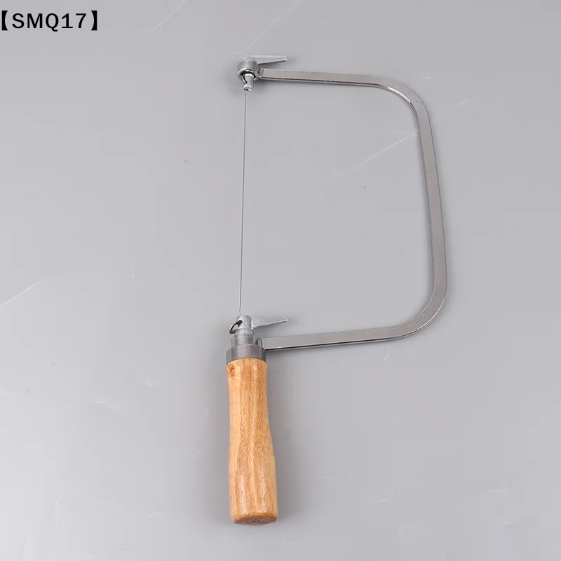 1 PC Soap Kits Soap Loaf Wooden Stainless Steel String Cutter Saw Cutting Knife With 2 Strings For Soap Candle Wax Making【SMQ】