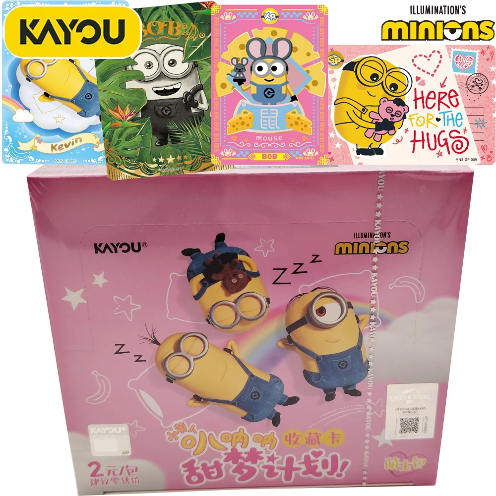 Genuine KAYOU Minions Collection Cards Sweet Dream Plan Series Animated Character Cartoon Cute Fun Creative Cards Birthday Gifts