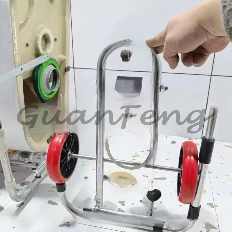 Toilet auxiliary installation workpiece folding portable trolley