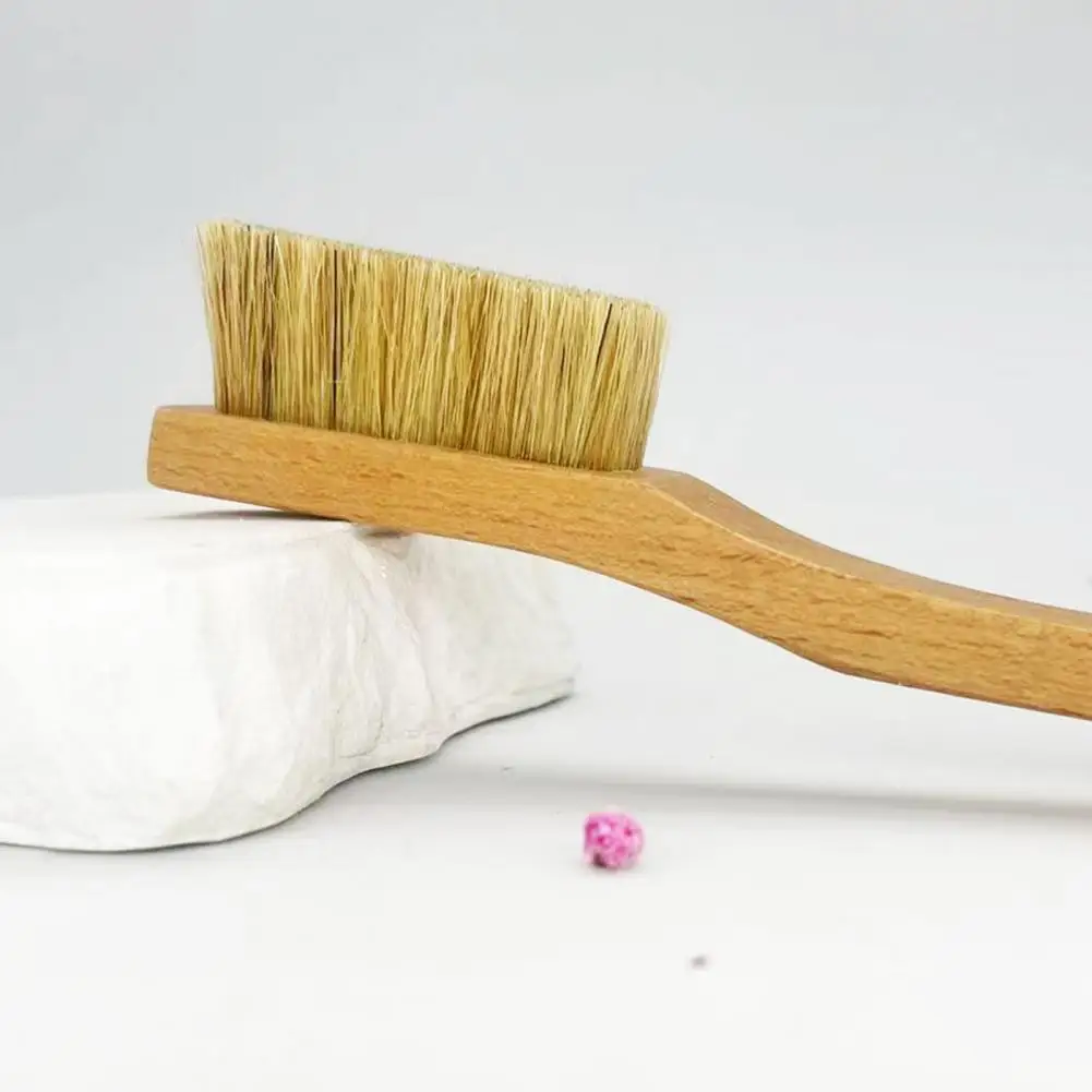 Rock Climbing Cleaner Rock Climbing Brush with Wooden Handle Thick Boar Bristle Tool Portable Bouldering Brush for Indoor