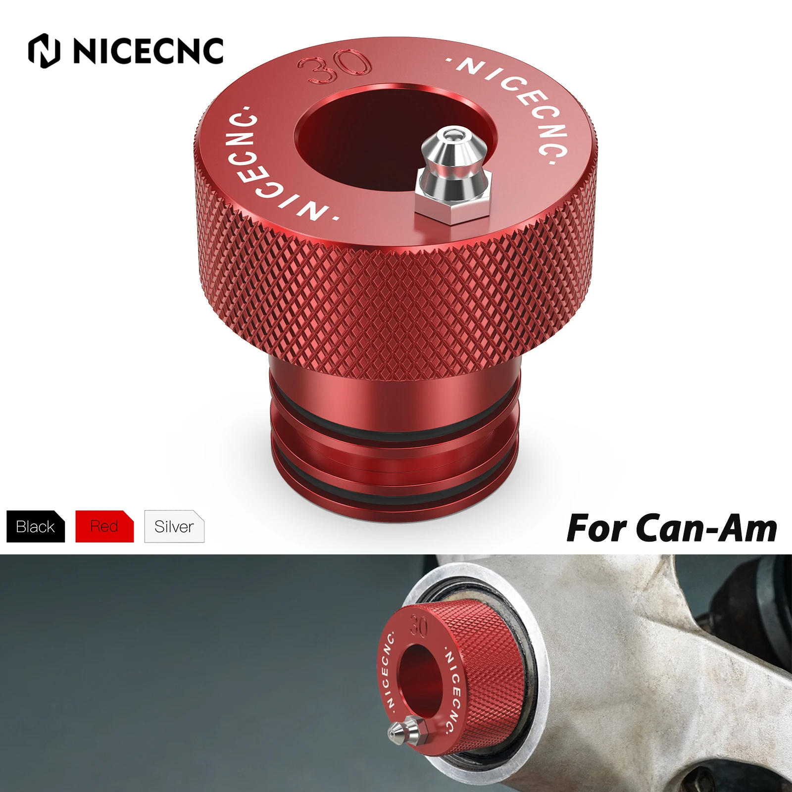 NICECNC Aluminum Alloy 30MM Wheel Bearing Greaser Tool For Can Am Maverick Commander Outlander Defender Renegade DS450 2007-2018 view 4