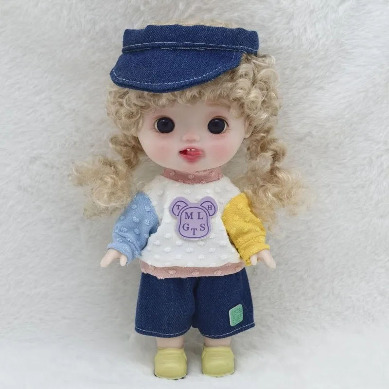 الدهون Bjd دمية 22 سنتيمتر متمحور دمية كبيرة كبيرة رئيس لطيف ألعاب الأطفال فتاة دمية مهرجان هدية الاطفال الدمى للفتيات اللعب منزل الطفل #3