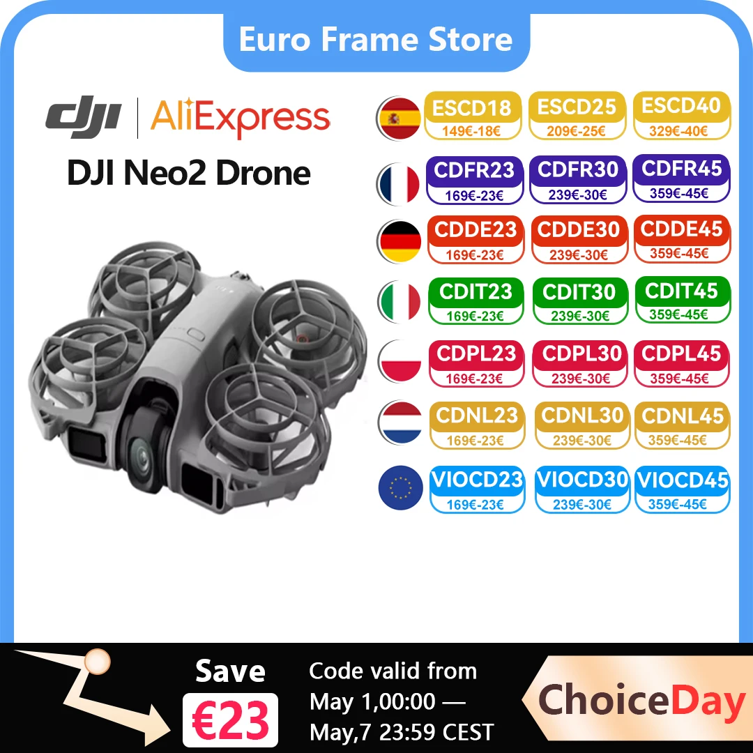 DJI Neo2 Drone Fly Camera Drone 4K Video estabilizado 151g Luz y portátil Prote…