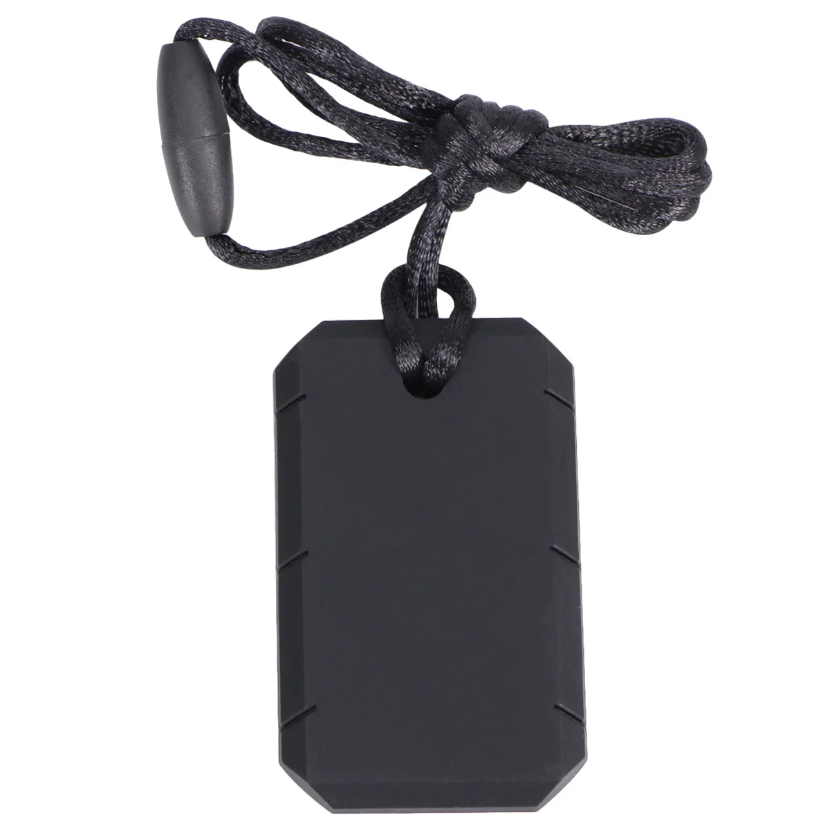 

1Pcs Dog Tag Teether Simple Shape Molar Pendant Durable Soft Textured Surfaces Baby Teething Necklace Black Teething Necklace