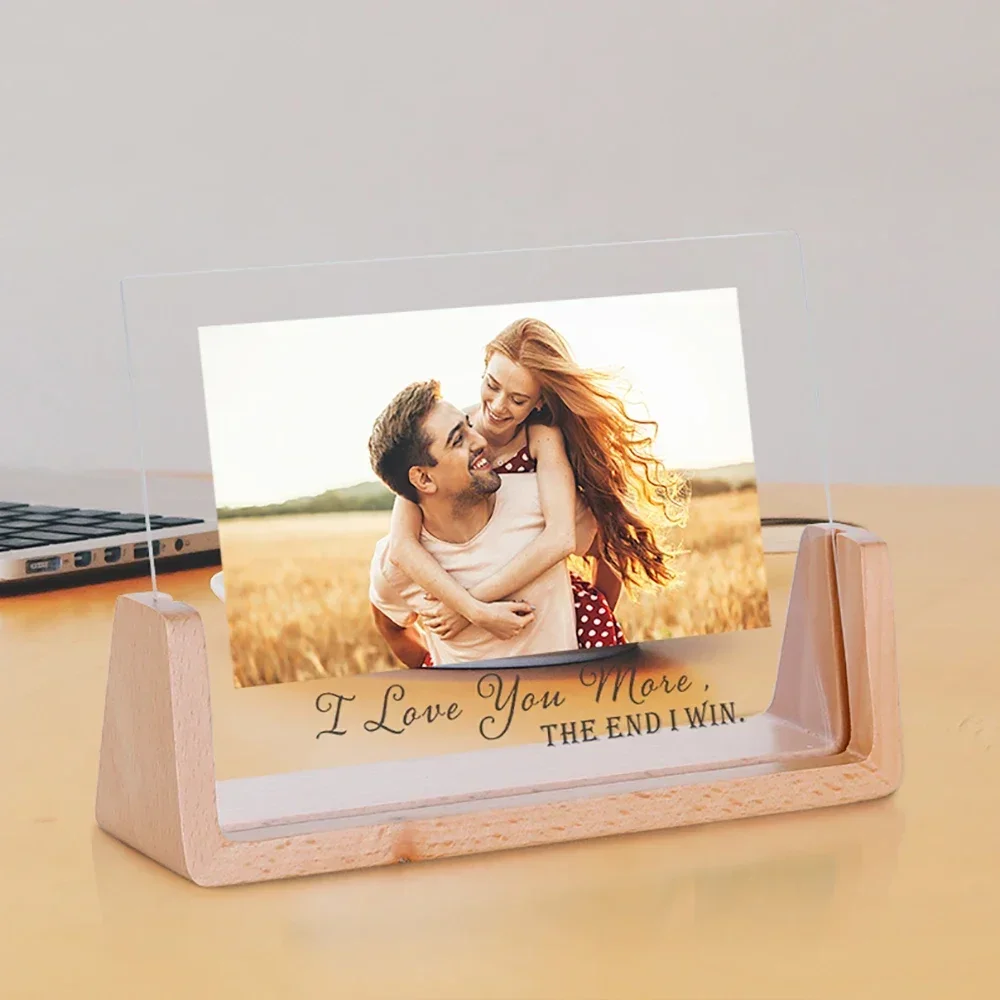 Personalized Couples Photo Frame I Love You More The End I Win Picture Frames Keepsake for Him Her Birthday Anniversary Gifts