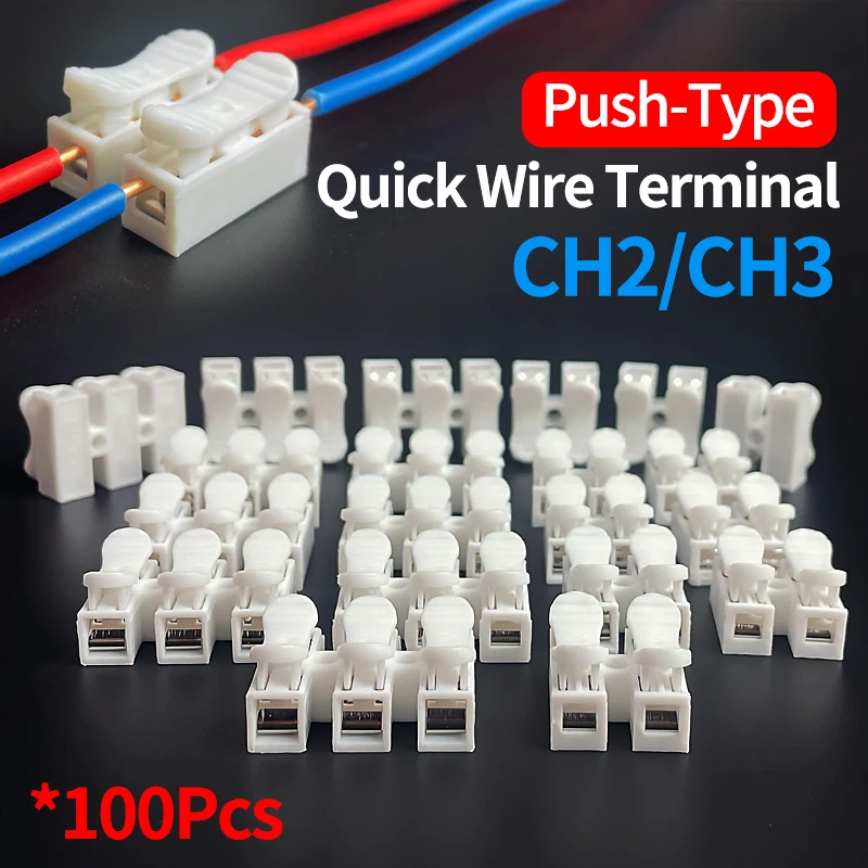 100Pcs 2/3 Pin Push…