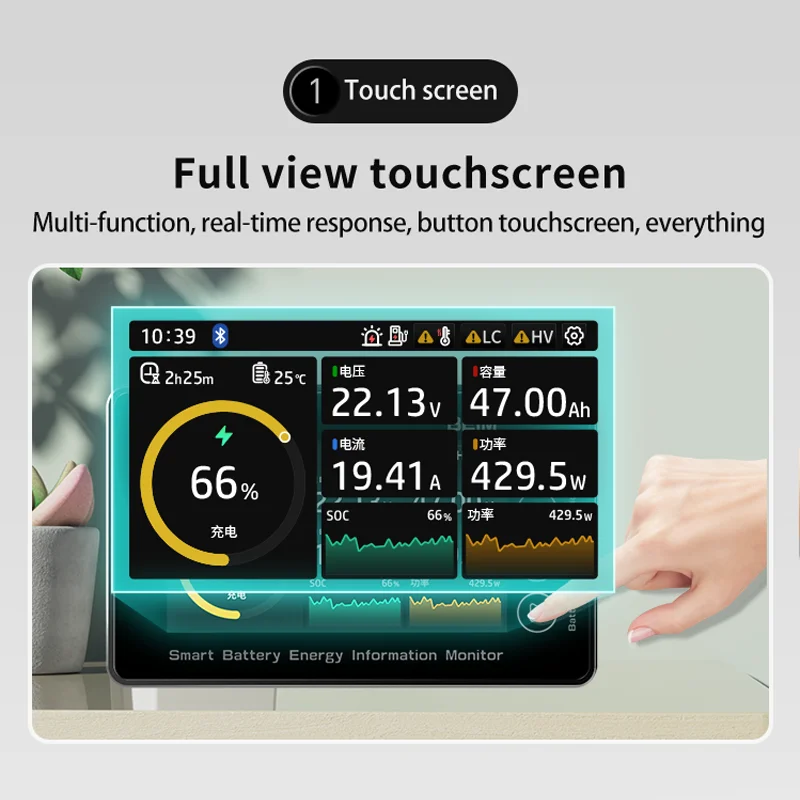 TC30 8-80v 50A battery power meter professional RV forklift BT battery tester monitoring battery capacity indicator display