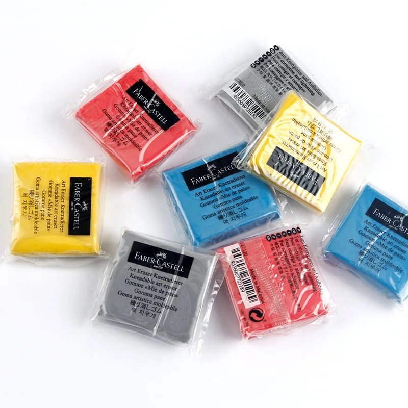 

Faber-Castell Plastic Eraser Professional Sketch Painting Art Special Plasticity No Chip Eraser Painting Eraser Grey Yellow 2PCS