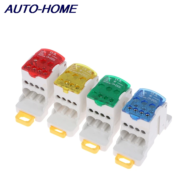 1PCS UKK80A Terminal Block Rail distribution Box Universal Electric Wire Connector End Covers End Brackets