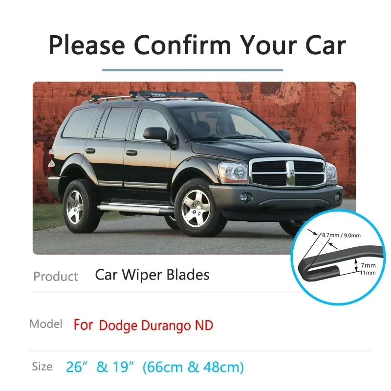 For Dodge Durango ND 2004 2005 2006 2007 2008 2009 Car Front Wiper Blades Cleaning Windscreen Windshield Car Accessories Windows