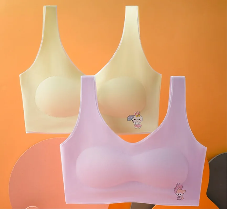 

Teens Girls Sport Vest Bra Brassiere Puberty Gym Underwear Wireless Teenager Sport Bras Tube Top Girls Training Bras Lingerie