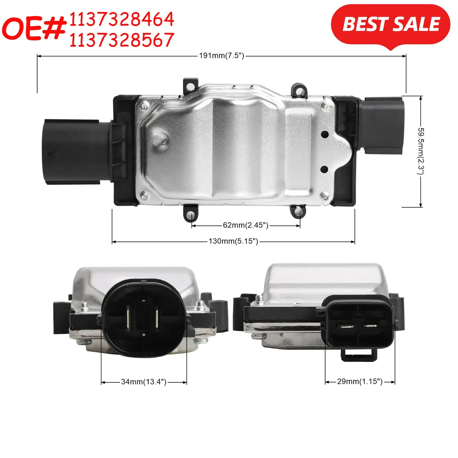 

Модуль управления вентилятором охлаждения двигателя для Ford Escape Focus Transit Connect 12-18 1137328464 1137328567 Модуль вентилятора кондиционера