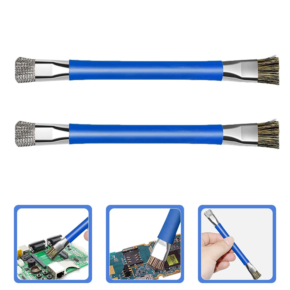 

2Pcs Electronic Anti Static Cleaning Brush Motherboard Double Head Detail Cleaning Brush Phone Dust Removal Tool Keyboard