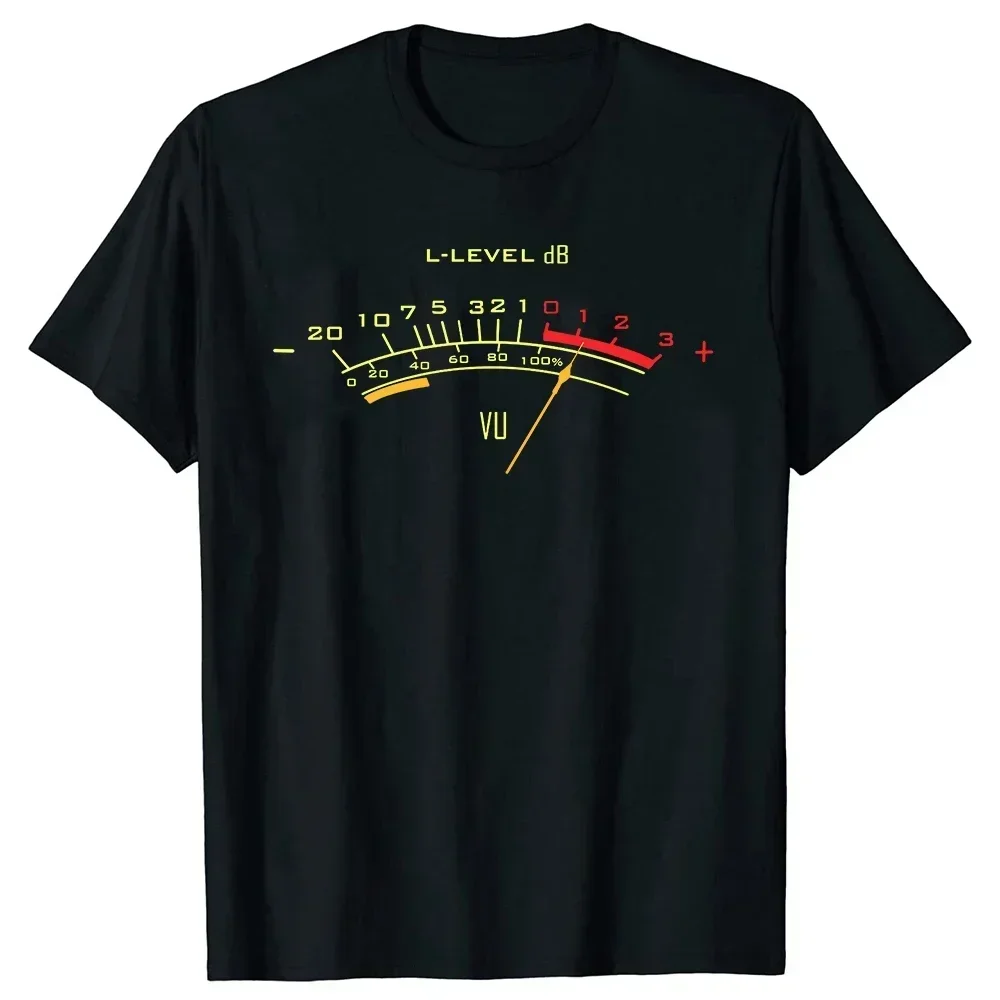Retro VU Watch Analog Electronic Audio Engineer Round Neck Top Women Engineer Recording Studio Funny Women Y2K Comfortable Tee