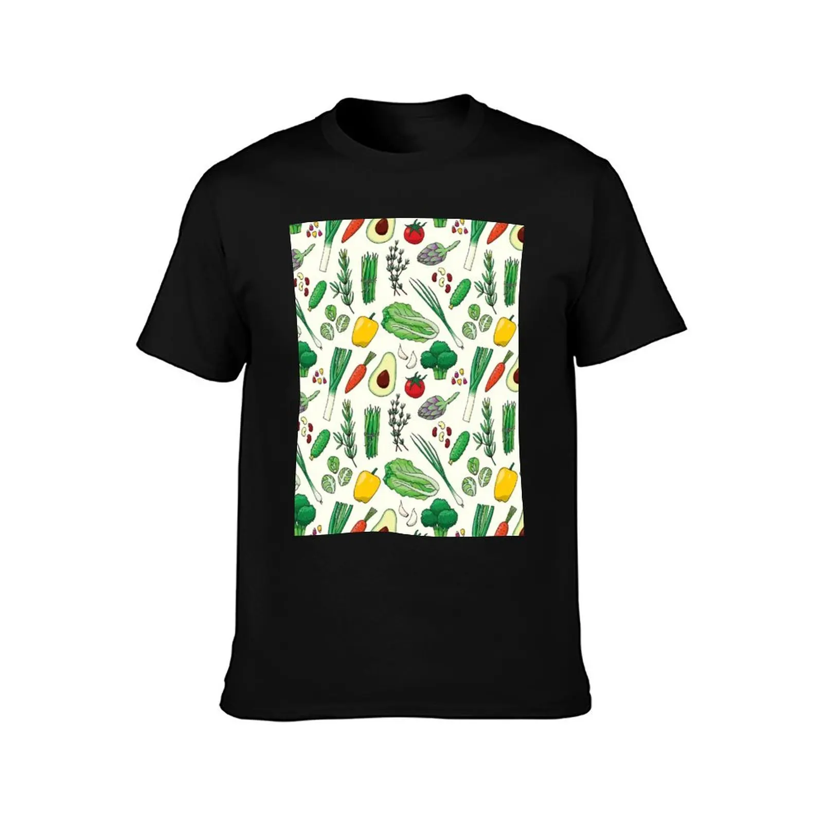 Veggies T-Shirt Work Basic Short Sleeve Top