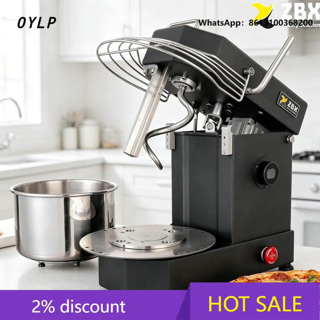OYLP ZBX HM-5TD 750W Precio de Fábrica 5L 2Kg Amasadora Espiral de Cabeza Inclinable para Uso Doméstico, Pan y Pizza