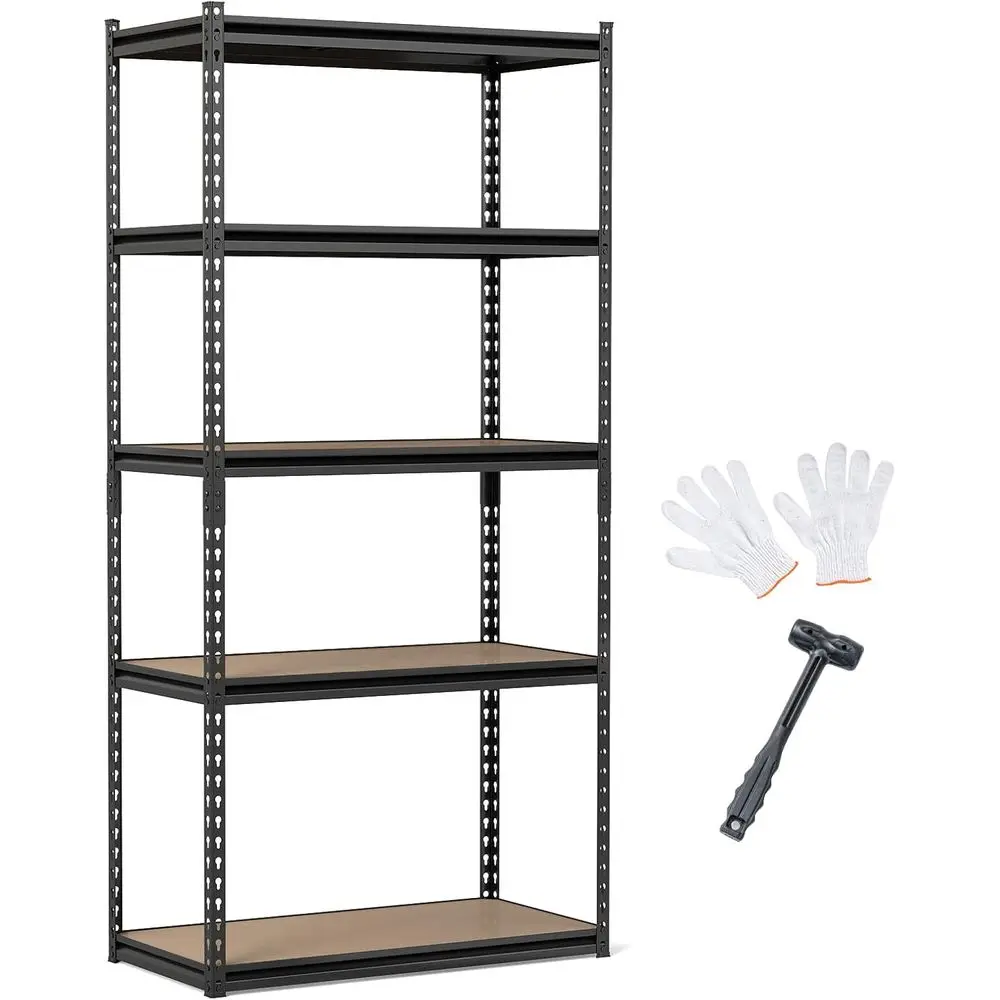 

5-Tier 36"W×18"D×72"H Metal Shelving, 2000LBS Adjustable Storage Organizer for Basement Garage Pantry Warehouse