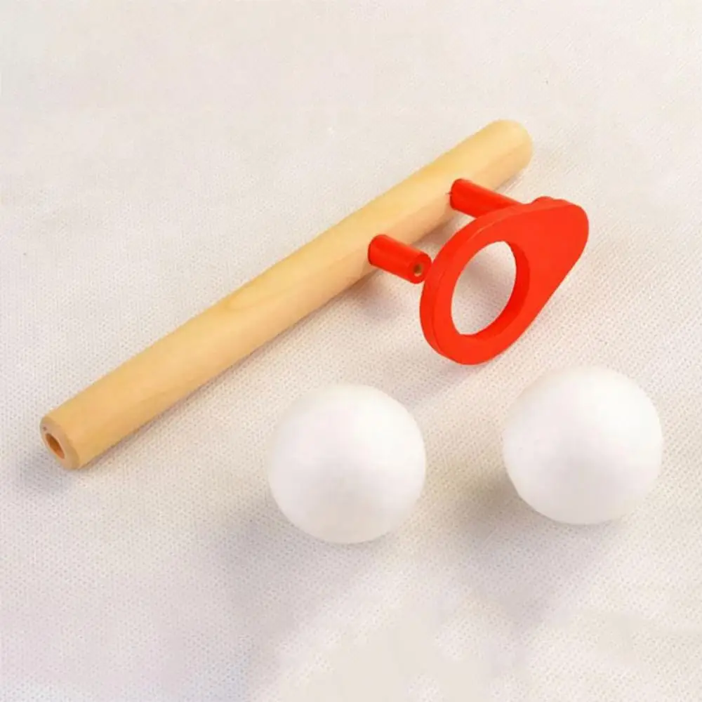 Juguetes de tenis de mesa, pasatiempos de Ping-pong de soplado de madera, pelotas de espuma deportivas divertidas para exteriores, juego de tenis de