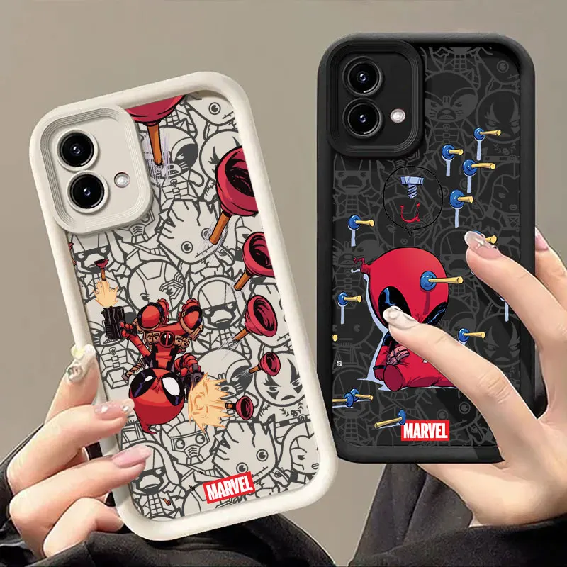

Cartoon Deadpool Spiderman Case for Motorola Moto G06 G56 G86 G96 G100 Edge 60 70 Fusion 50 Pro 40 Neo G85 G84 G75 G53 G60 Cover