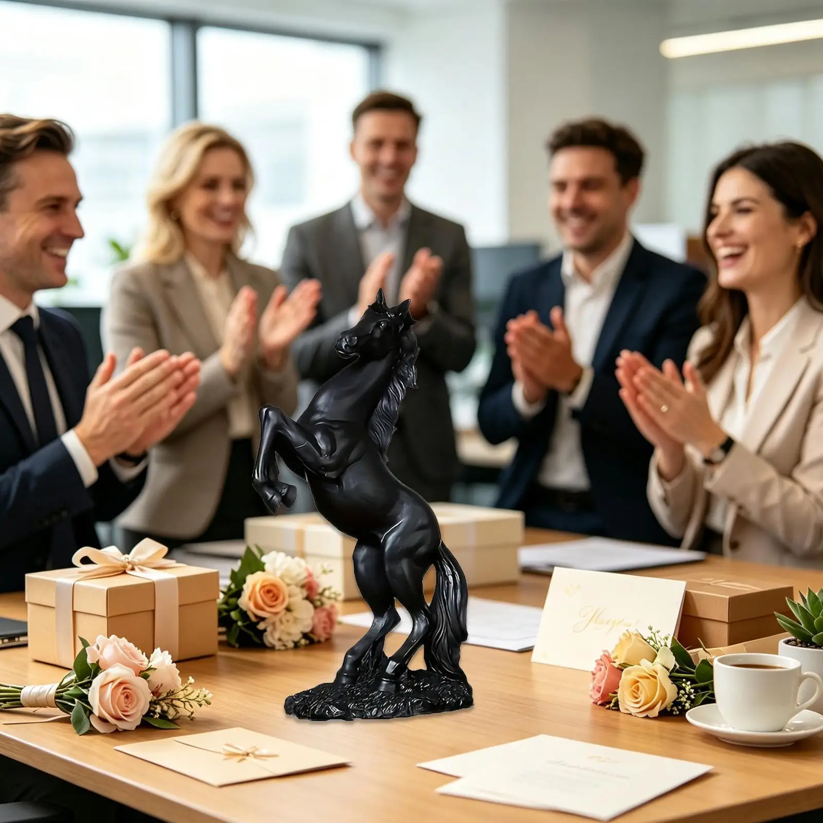 Horse Sculpture Aesthetic Victory Table Ornament Sculpture Horse Figurine For Bedroom Office Desk Fireplace Shelf Home