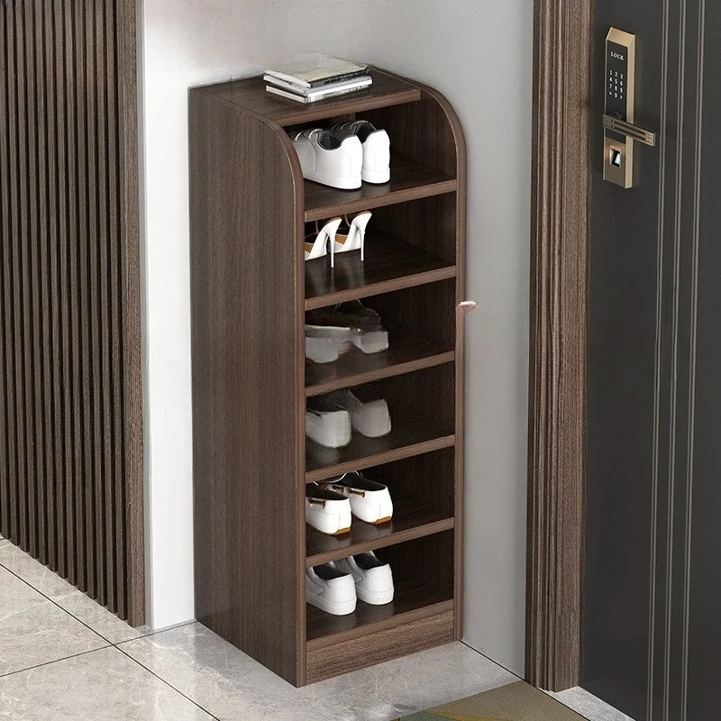 

Pure solid wood shoe cabinet home door multi-layer 2024 new entry door entrance balcony small narrow shoe rack
