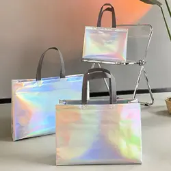 1 pz negozio di abbigliamento borsa Tote in tessuto Non tessuto borsa regalo durevole sacchetti di immagazzinaggio borsa a tracolla borsa per la spesa riutilizzabile di grande capacità