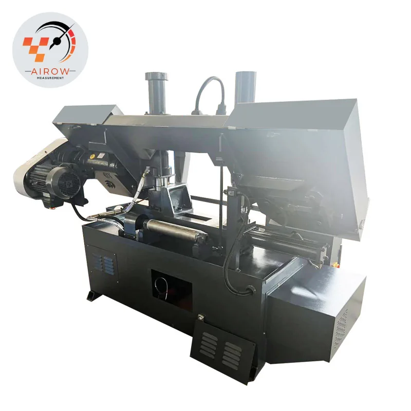AIROW Manual Automatic Saw Machine GH4235 Metal Cutting Double Column Band Saw Machine for Manufacturing Plant