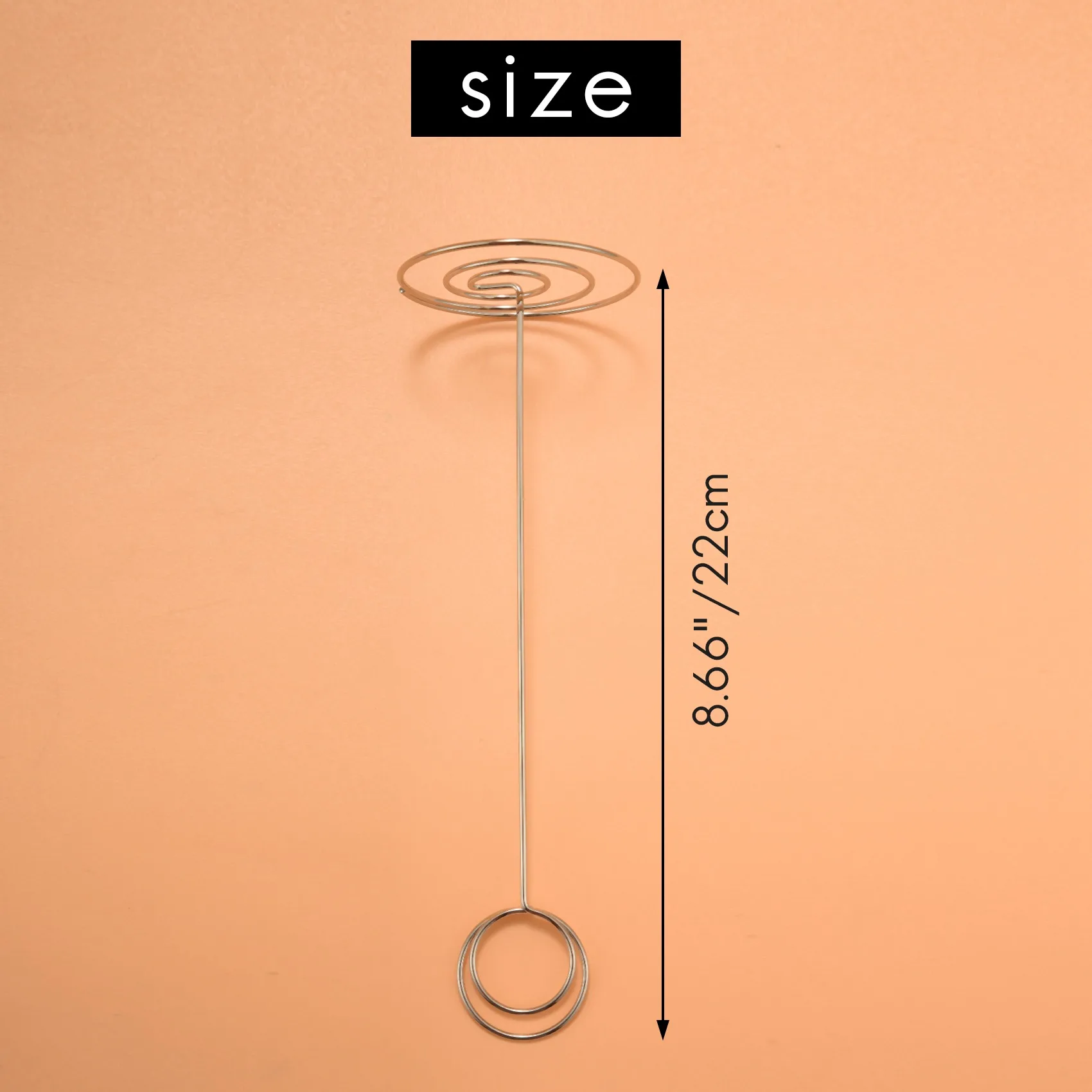 15 Pack 8.75 Inch Tall Table Number Holder, Place Card Holder, Table Picture Holder, Wire Photo Holder Clip,Menu Memo Note Stand