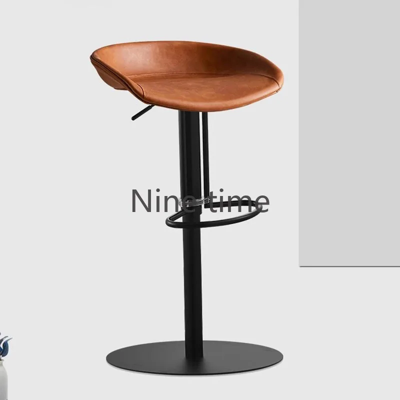 Silla de Bar de diseño moderno, taburete de tienda de madera, cocina al aire libre, minisillas de casa, taburetes rojos de lujo, muebles altos de terciopelo gris