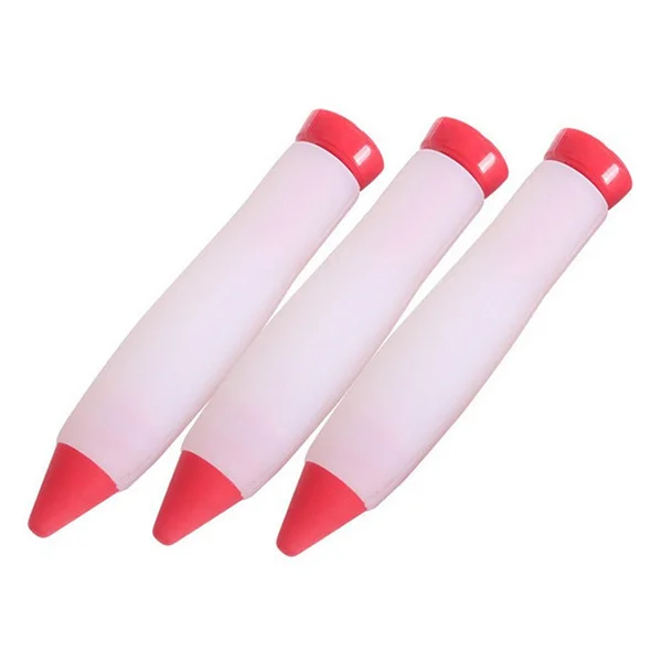 

Fondant Cake Decorating Mouth Pen Silicone Chocolate Cream Sauce Baking Tool Random Color Cake Decorating Pen for Cupcake Cookie