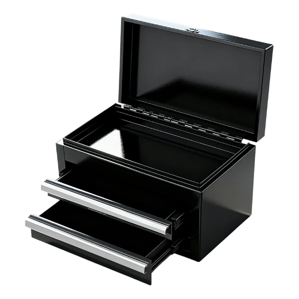 For Home Organization 3-Drawer Toolbox Metal Storage Box Black Pink Ball-bearing Slides Impact-proof Construction